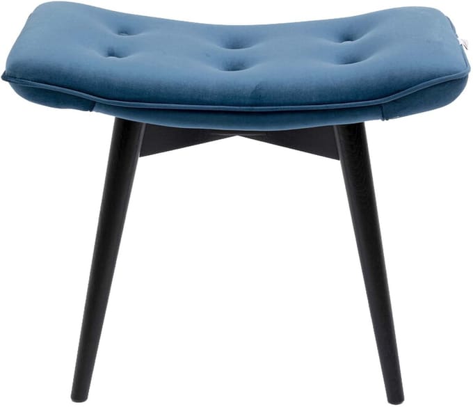 Voetsteun Vicky fluweel olieblauw Kare Design