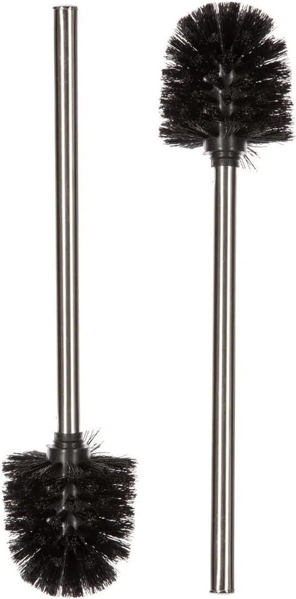 WC-/toiletborstel - 2x stuks - RVS - 35 cm