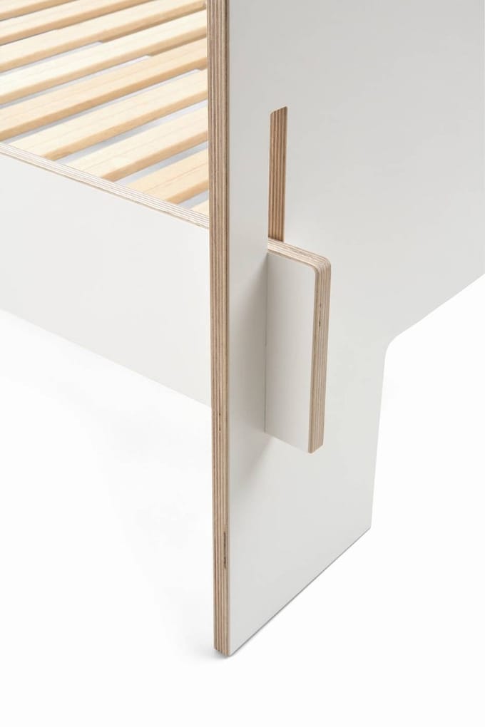 Moormann - Siebenschläfer Bed met hoofdeinde - zwart - wit (FU) - 200 x 200 cm