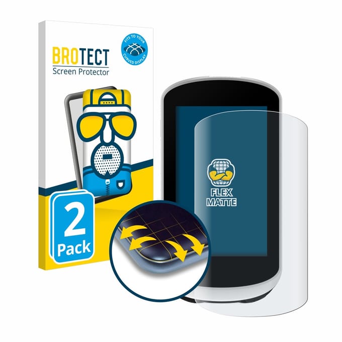 BROTECT - Screenprotector voor Garmin Edge Explore 2 - Folie Beschermfolie matte volledig dekking 2 Stuks