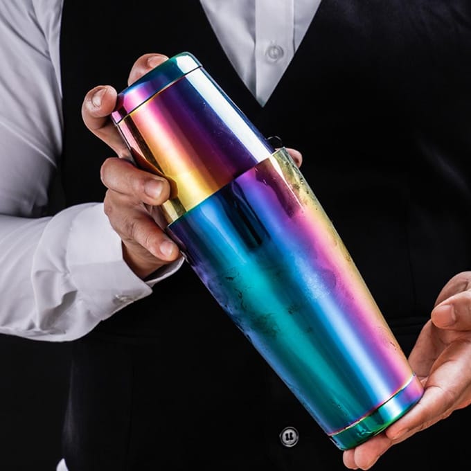 Stijlvolle Kleurrijke Roestvrijstalen Boston Cocktailshaker Mixen Schudden Tool Accessoires voor Bar yellow