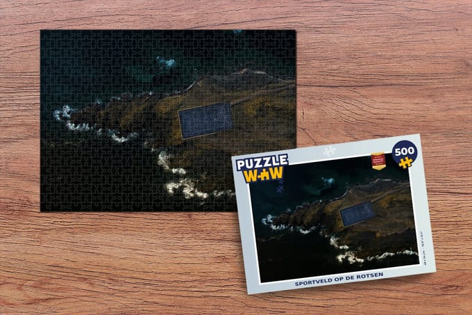 Puzzel Sportveld op de rotsen - Legpuzzel - Puzzel 500 stukjes