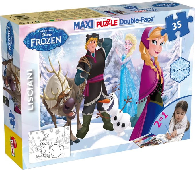 Lisciani - Frozen - Double face - Puzzel Maxifloor - 35 stukjes