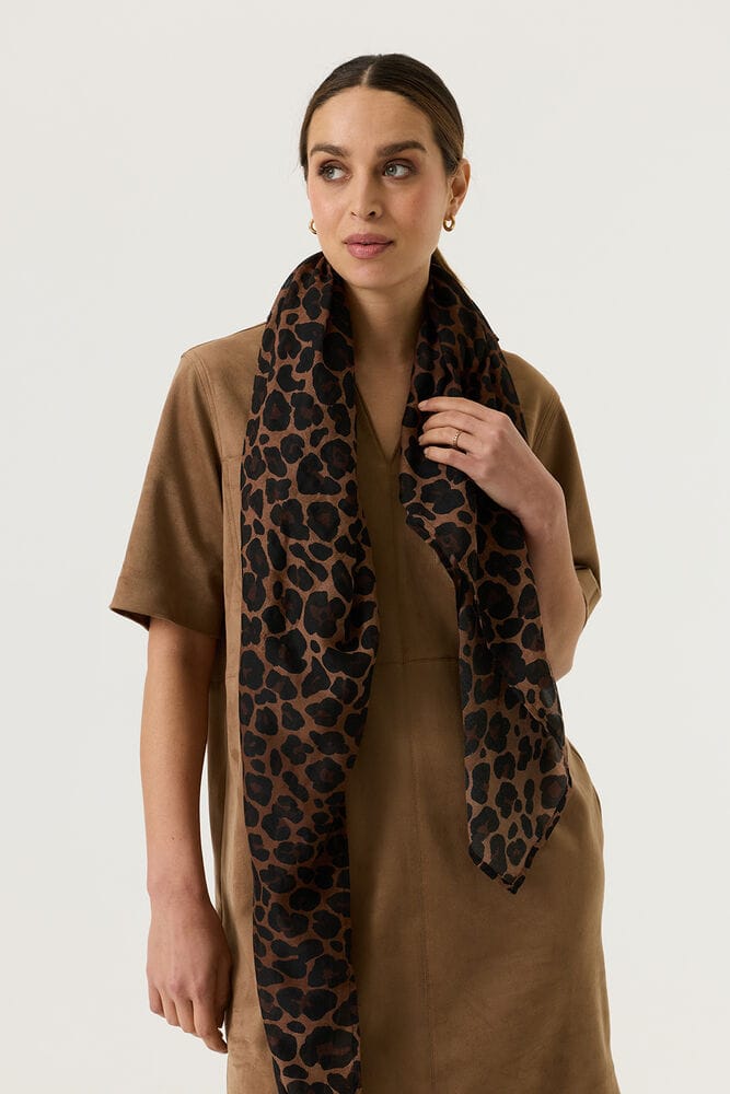 GARCIA Dames Print Sjaal Bruin