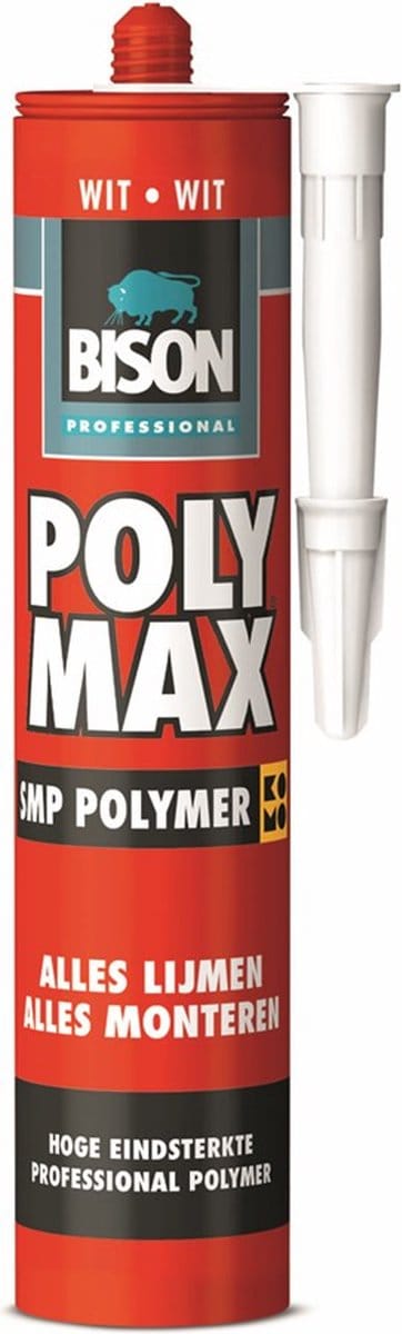 Bison Universele Montagelijm Professional Poly Max Smp Polymer Wit 425g