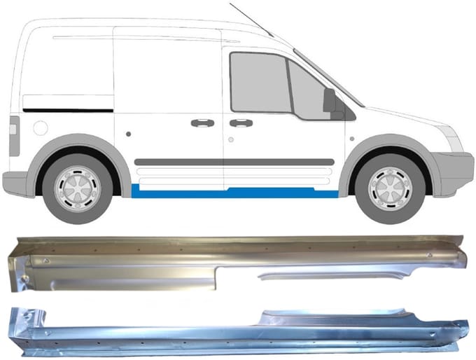Volledige dorpel voor Ford Transit Connect 2003-2013 / Links + Rechts / Set