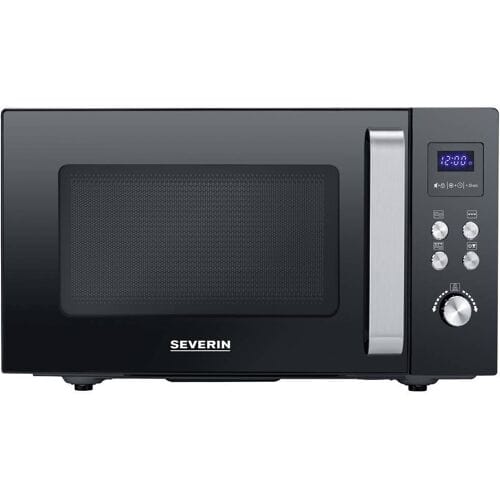 Severin MW 7763 Magnetron met Grill – Glazen Bodem zonder Draaiplateau – 9 Programma’s - 25 Liter - Zwart