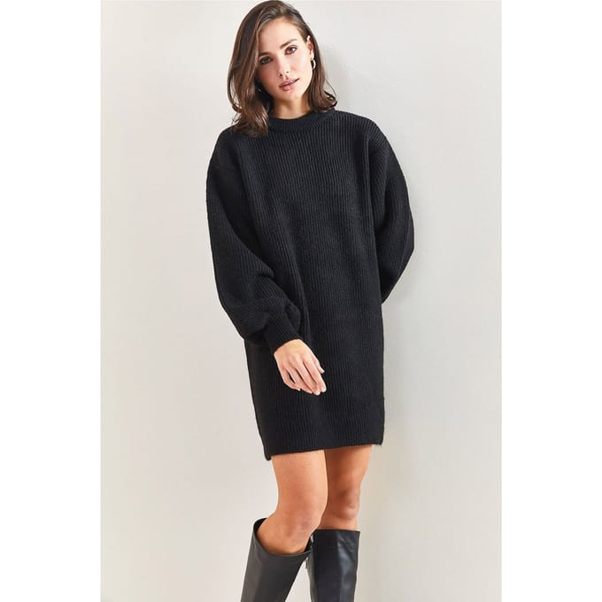 Textured Gebreid Jurk