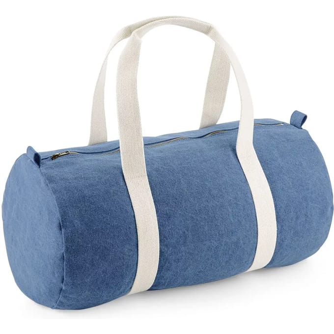 BagBase Denim Barrel Bag BG646 - LIGHT DENIM - 50 x 20 x 25 cm