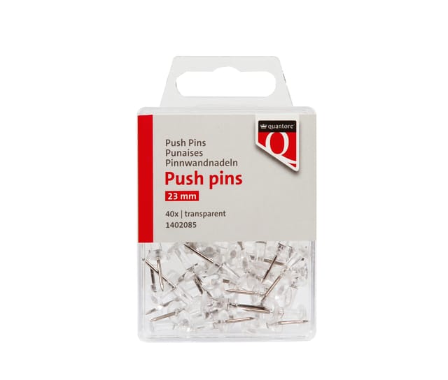 Quantore - Pushpins Transparent 40 pcs.