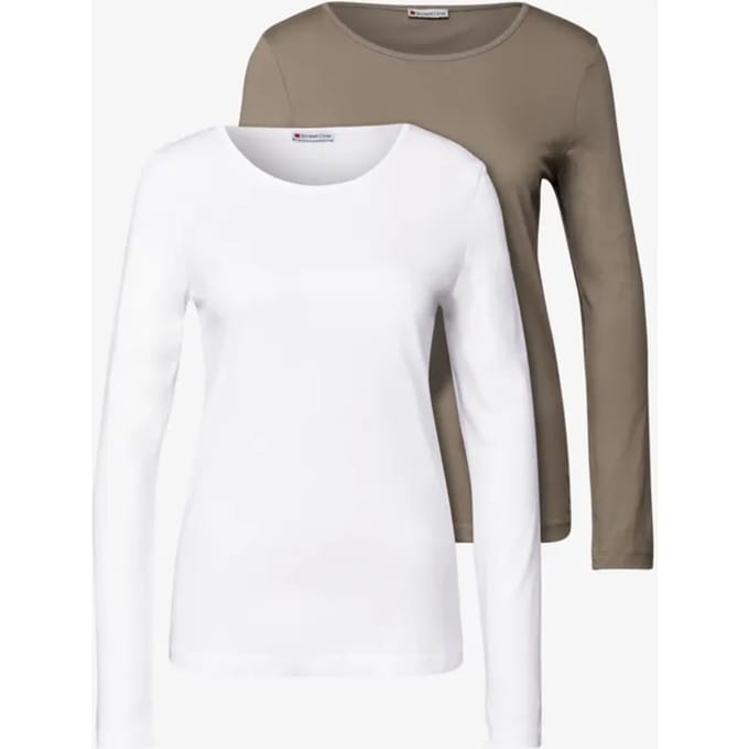 2-pack shirts met lange mouwen