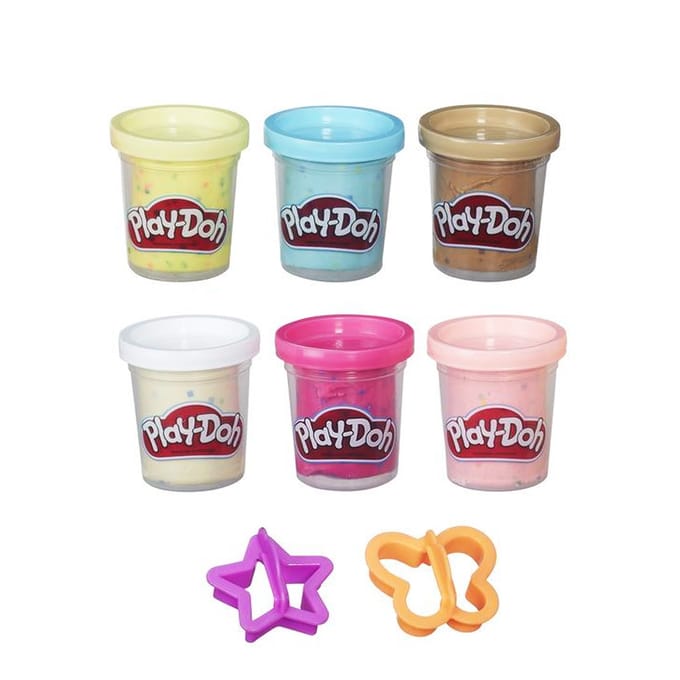 Play-Doh 6 Confettipotjes Klei