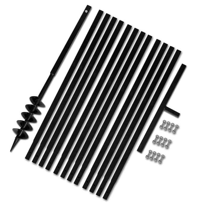 vidaXL - Grondboor - 100 - mm - met - 13 - m - verlengstuk - Staal