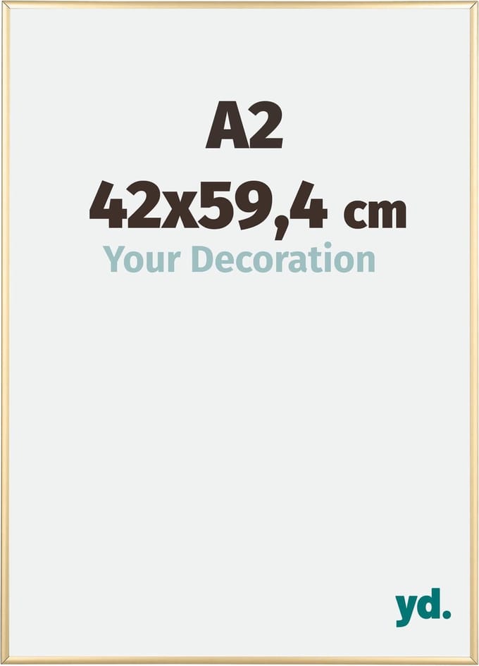 Your Decoration - Fotolijst A2 42x59,4 cm - Aluminium - Goud - Kent