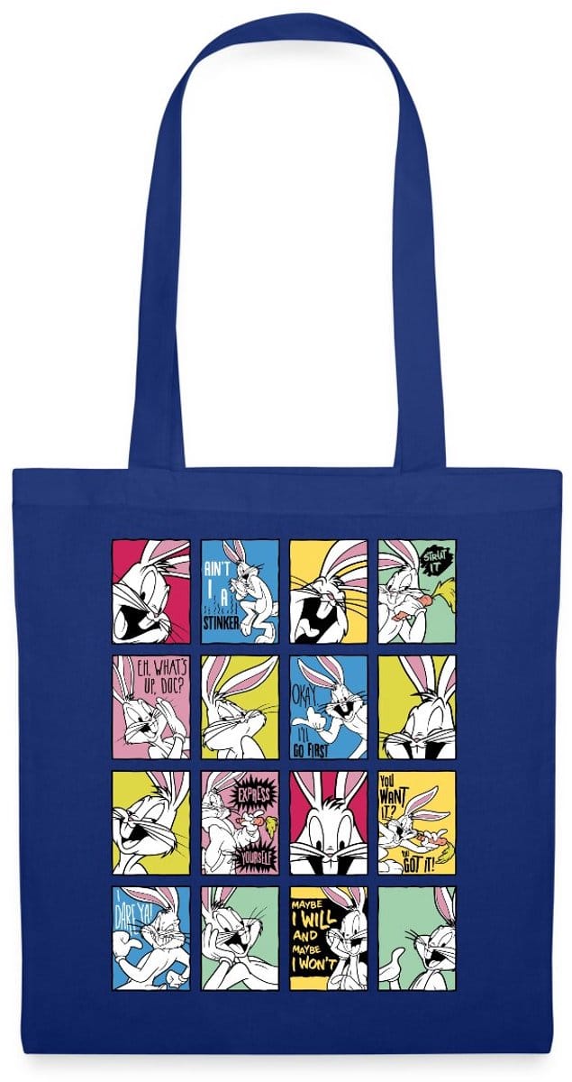 Looney Tunes Bugs Bunny Tiles Tas Van Stof Schoudertas