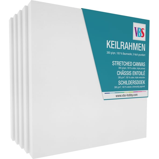 VBS Schildersdoek 20 x 20 cm, 5 stuks