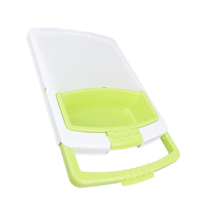 Over de Spoelbak Snijplank Multifunctionele Plastic Snijplank Afdruipmand met Container voor white