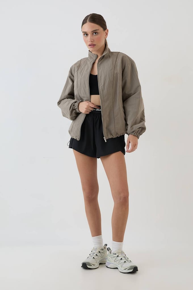 Dames Dsgn Studio Geperzikt Coltrui Jack | Kaki | Maat: Large