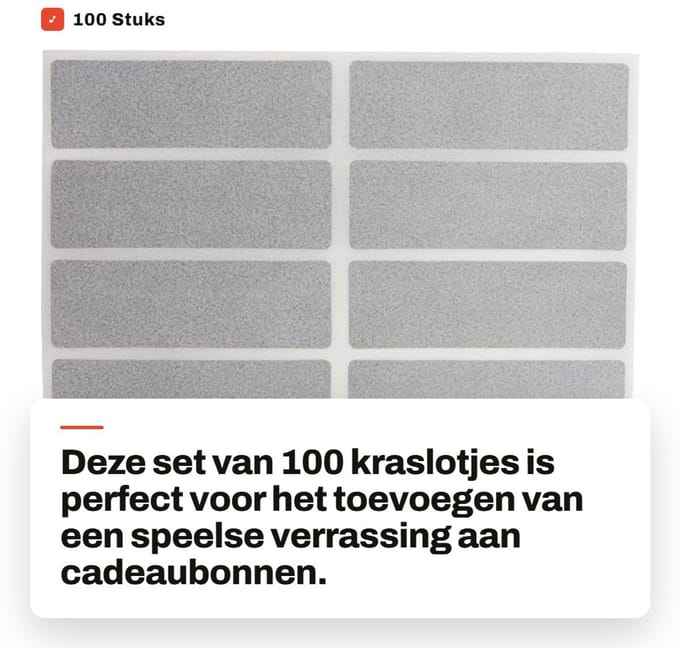 Dailygoods - 100 Stuks Kraslotjes voor Cadeaubonnen en Feestjes