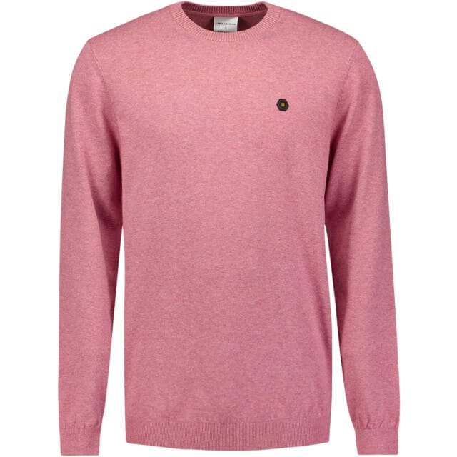 No Excess Pullover crewneck 2 coloured melang old pink
