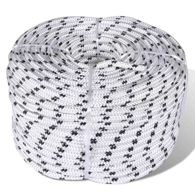 vidaXL - Boottouw - polyester - gevlochten - 8mmx50m