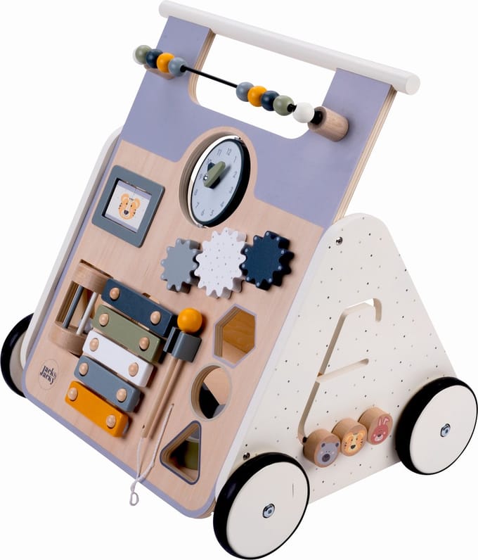 Chariot d'Activités - Non spécifié - Multi-Jeux Éducatif - Bois Naturel - 12 Mois et Plus - Multicolore schoon