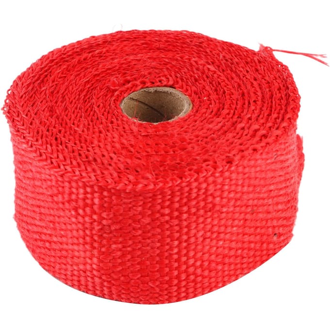 5m Uitlaat Hitte Wrap Isolatietape Glasvezel met Legering Staal Tie voor Auto Motor rood