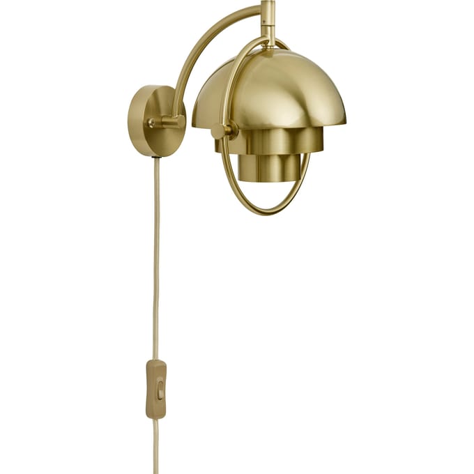 Gubi wandlamp Multi-Lite, messingkleurig, metaal, G9