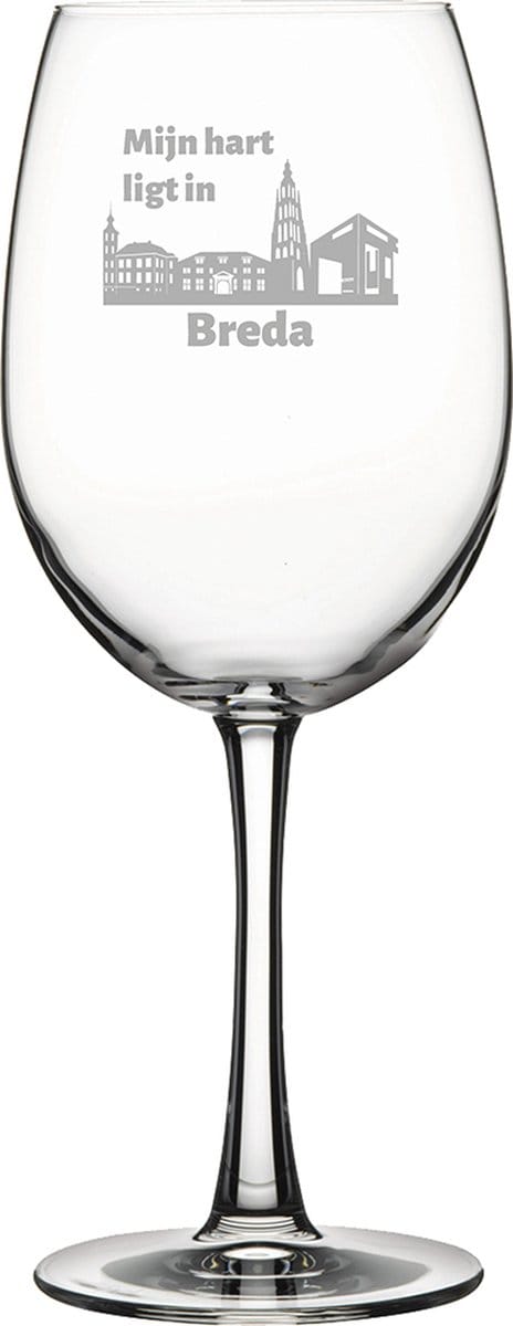 Gegraveerde Rode wijnglas 46cl Breda