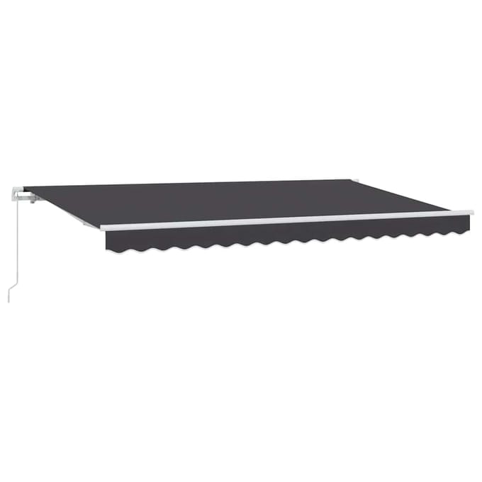 vidaXL - Uitschuifbare - luifel - Antraciet - 400 - x - 200 - cm - Stof