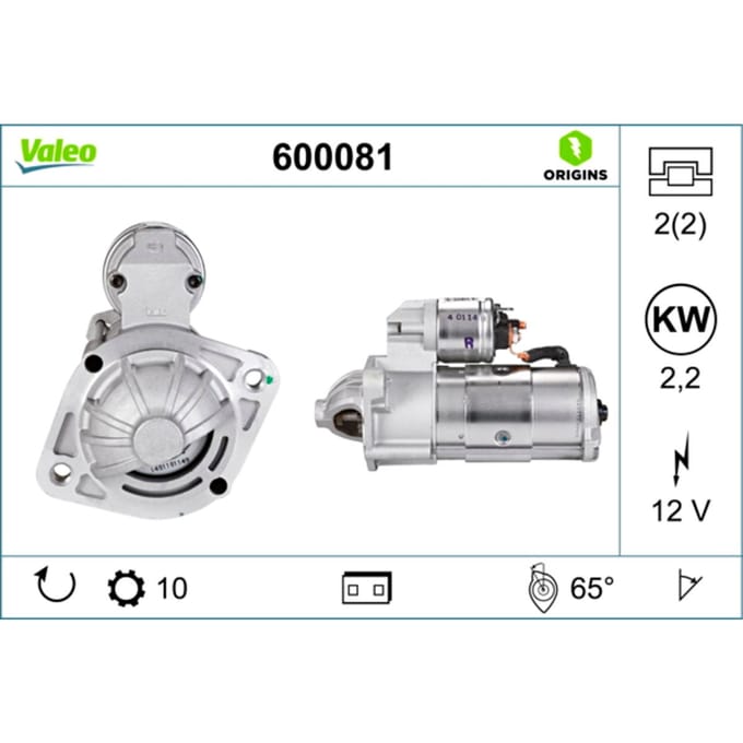 Starter VALEO ORIGINS NEW VALEO 600081