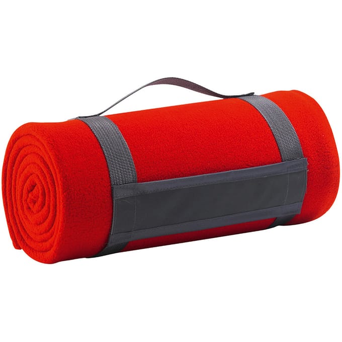 SOLS Plaid Pill Resistant Fleece Deken (Rood)