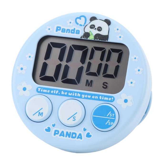Digitale Keukentimer LCD Display Compacte Cartoon Elektronische Magnetische Timer voor Kinderen Blauw roze