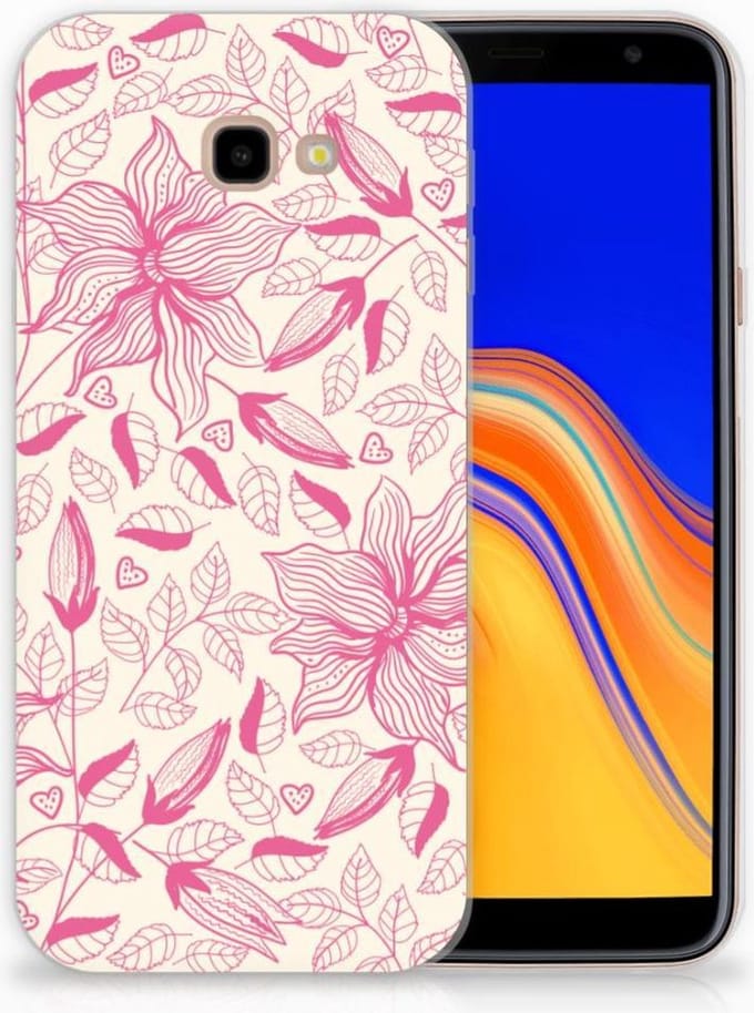 Samsung Galaxy J4 Plus (2018) TPU Case Pink Flowers