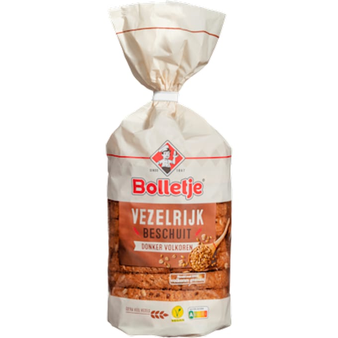 Vezelrijk beschuit donker volkoren