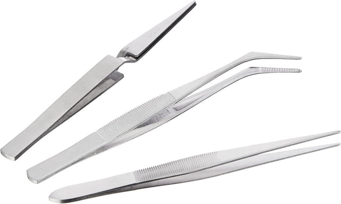 Set van 3 pincetten voor modelbouwaccessoires