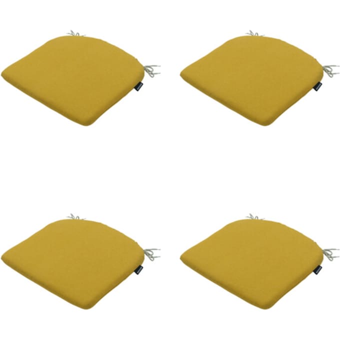 Madison - Zitkussen Panama mustard - Ca. 46x48 cm - Set van 4