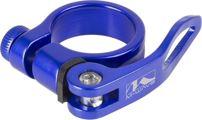 M-wave Zadelpenklem Clampy-qr 31,8 Mm Aluminium Blauw