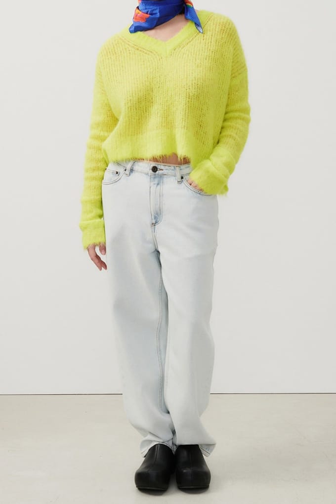 American Vintage Bymi Jumper Jaune Fluo Taglia: L | Maglioni a maglia Outlet | Donna