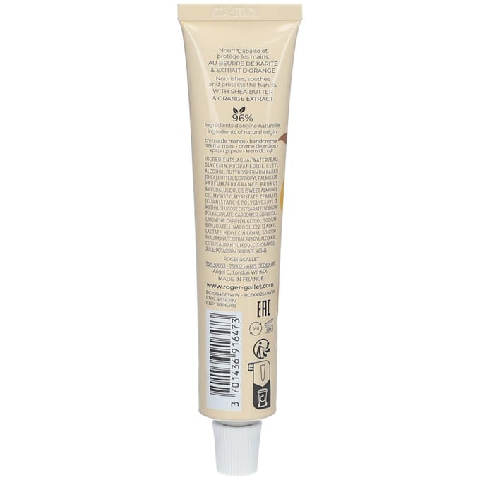 Handcrème Roger & Gallet Bois D'Orange Nagels 30 ml