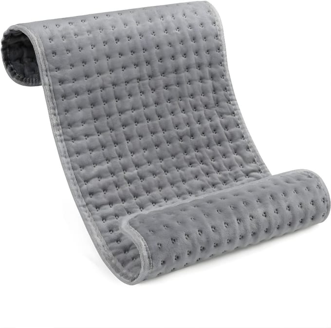 AHD® Warmtekussen - Warmtekussen Oplaadbaar - Warmtekussen Elektrisch - Grijs - 31cm x 10cm x 9cm