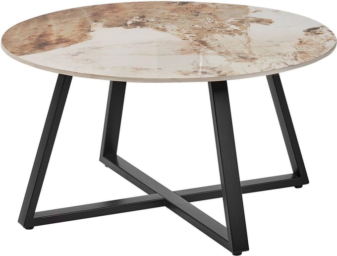 IVINS - Salontafel - Zwart/Wit - Metaal
