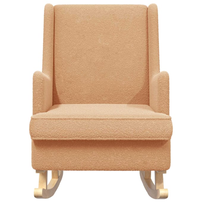 vidaXL - Schommelstoel - Beige - 62 - x - 80 - x - 85 - cm - Bouclé