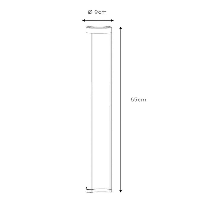 Lucide COMBO - Sokkellamp - Ø 9 cm - LED - 1x9W 3000K - IP54 - Zwart