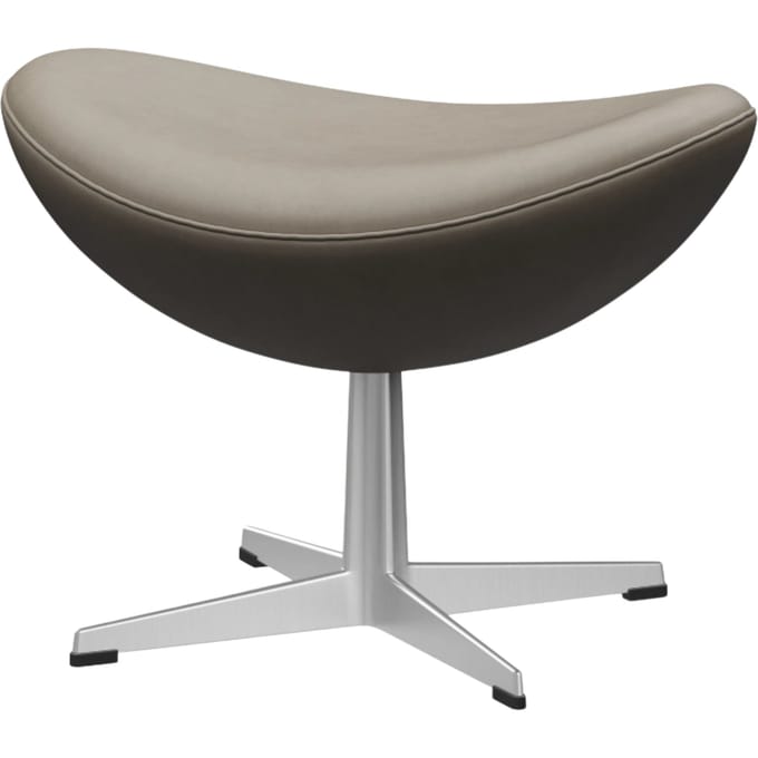 Fritz Hansen Das Ei Voetbank - leer Essential lichtgrijs - aluminium