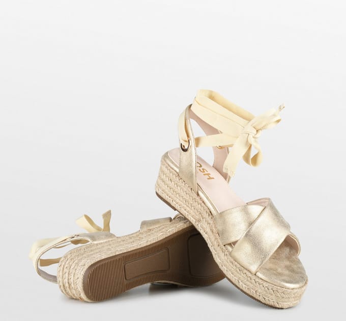 POSH by Poelman SAAR - maat 39 - Dames Sandalen/Espadrilles - Goud