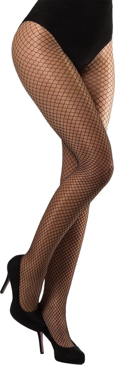 Partychimp Netpanty Visnet Panty Dames Elastaan Zwart One-size