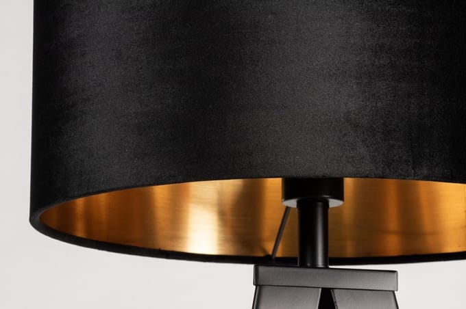 Lumidora Vloerlamp 30963 - ANTIQUA - E27 - Zwart - Goud - Metaal - ⌀ 51 cm