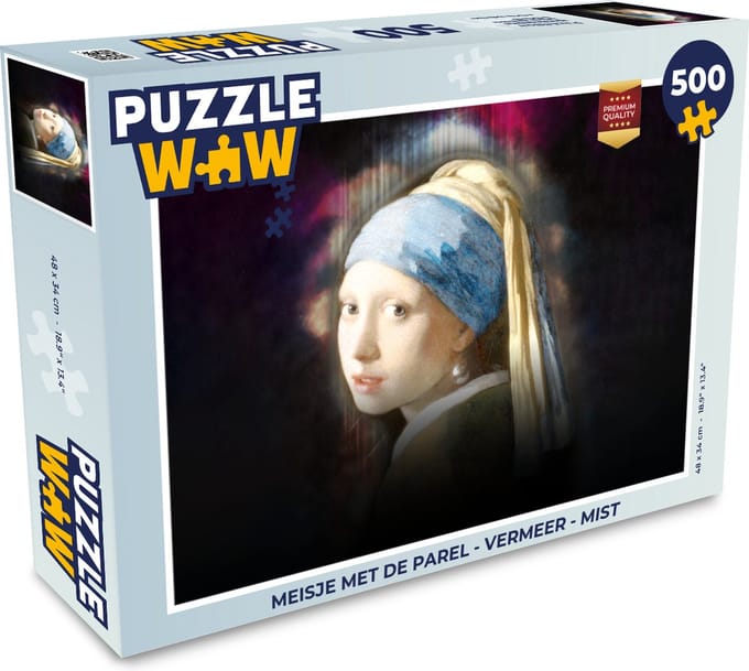 Puzzel Meisje met de parel - Vermeer - Mist - Legpuzzel - Puzzel 500 stukjes