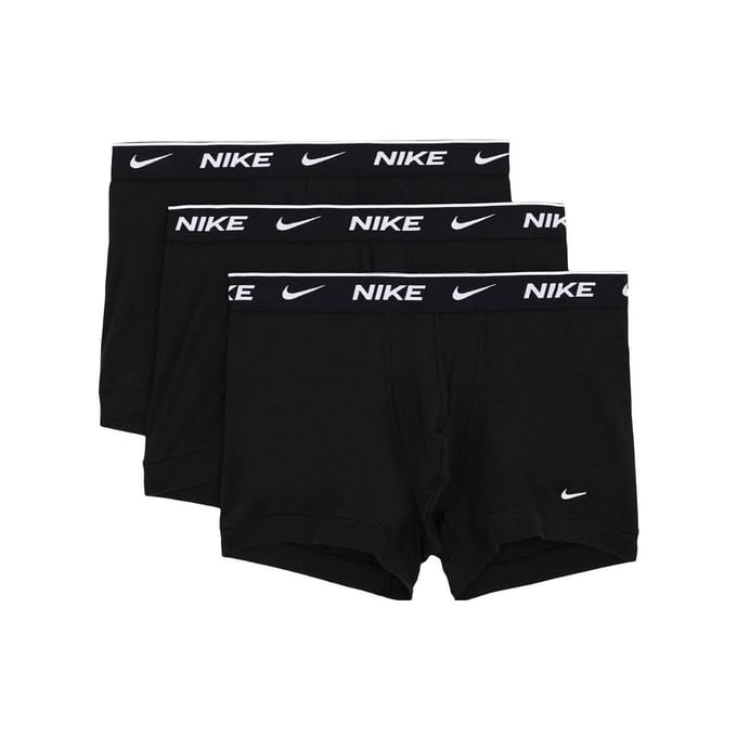 Nike Ademend Katoen Stretch Boxershorts 3-Pack Heren ondergoed Zwart KE1008-UB1 XL gray